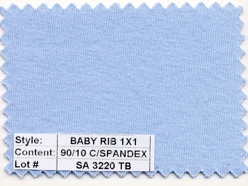 Baby Rib 1x1 Cotton Spandex